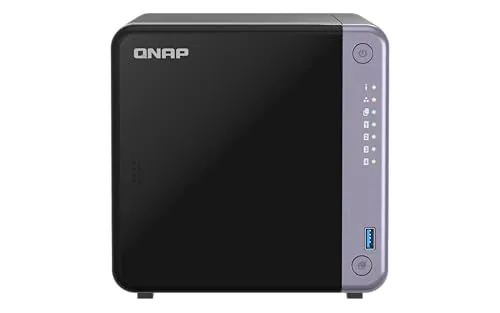 QNAP TS-432X-4G NAS-Server - 4-Bay 3.5in Desktop NAS-Server mit 4GB RAM, ideal für Datensicherung und Multimedia-Streaming in kleinen Büros oder für Zuhause.