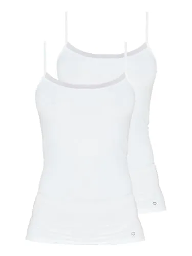 SCHÖLLER 2er Pack Damen Unterhemd Baumwolle-Elasthan 51130-26-581 Gr. 42 in Weiss