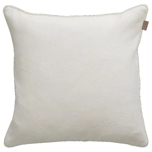 Porcelain Jacquard Cushion, Eggshell, 50x50