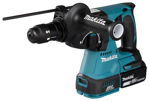 Makita Akku-Kombihammer DHR243RT3J, 18V mit 3x 5,0 Ah - Bohrmaschinen mit leistungsstarkem Akku, ideal für professionelle Anwendungen und vielseitige Einsatzmöglichkeiten.