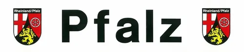 Aufkleber Pfalz mit Wappen Rheinland/Pfalz 50 x 225 mm  Sticker Tattoo Auto
