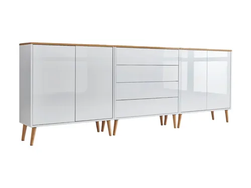 BMG Möbel Sideboard Mailand Set 5 in weiß von BMG Möbel