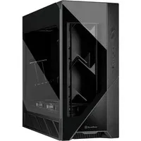 Silverstone SST-ALF2B-G Premium-Super-Tower-Gehäuse - PC-Gehäuse mit Kamineffekt-Design, drei leistungsstarken Lüftern und Unterstützung für Flüssigkühlkörper bis 540 mm für optimale Kühlung und Leistung.