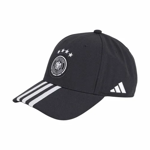 ADIDAS Herren DFB Fußballkappe - Stylische Fußballkappe für Fans der deutschen Nationalmannschaft. Der vorgeformte Schirm schützt vor Sonne, während der verstellbare Riemen für optimalen Komfort sorgt. Zeige deine Unterstützung auf dem Spielfeld!