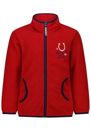 SALT AND PEPPER Mädchen Girls Jacket Horse Emb Fleece-Jacke, Very Berry, Einheitsgröße EU