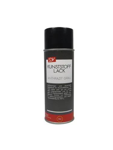 KUNSTSTOFFLACK SPRAY Anthrazit 400ml Stoßstangenlack Kunststoff Farbe Bumper