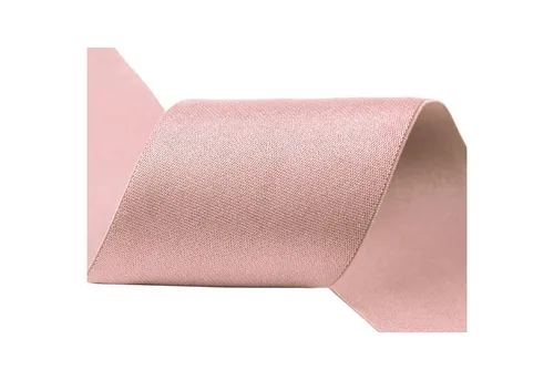 maDDma Satinband Glanz-Satin Gummiband 2m x 5cm Gummilitze 50mm, mauve