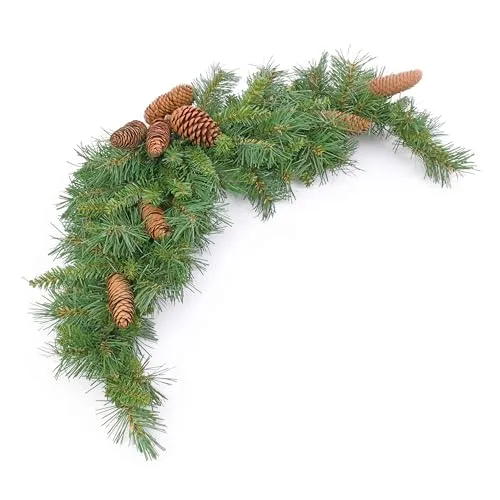 artplants.de Künstlicher Tannen Türbogen - Tischläufer Alfred, 90cm - Schöner Tischläufer mit 90 cm Länge und dichten, dunkelgrünen Tannennadeln. Wetterfest und schwer entflammbar, ideal für kreative Dekorationen im Innen- und Außenbereich.
