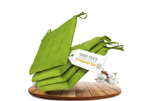 Gräfenstayn Stuhlkissen Sitzkissen 40x40cm Haltebänder Indoor Outdoor, robustes Sitzkissen für Indoor & Outdoor, mit Haltebändern