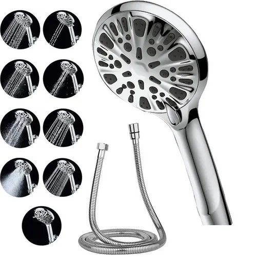 DOPWii Handbrause Handbrause,Duschkopf mit Schlauch, 9-Modell Strahlarten