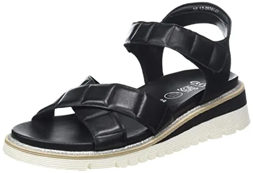 ara Damen Kent Sandal Schwarz 40 EU - Wanderschuhe aus hochwertigem Leder, bequem und ideal für lange Spaziergänge in der Natur.