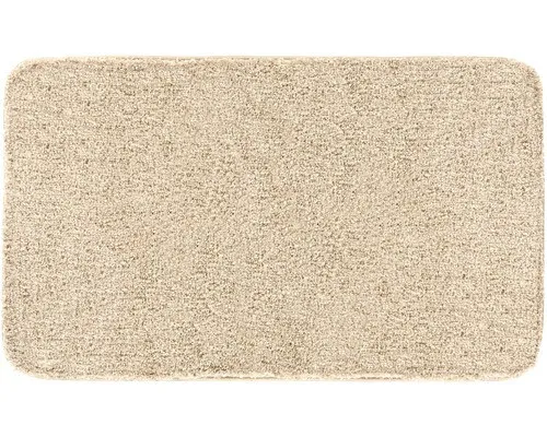 Grund Badteppich Melange Beige 60x100 cm - Hochwertiger Badteppich aus Textil, rutschfest und für Fußbodenheizung geeignet. Made in Europe und Oeko-Tex® Standard 100 – ideal für Ihr Badezimmer!