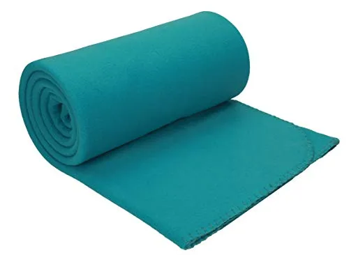 Betz Fleecedecke 130x170 cm 180g/m² – Weiche Wohndecke & Kuscheldecke – Flauschige Sofadecke als Tagesdecke – Leicht, wärmend & pflegeleicht – Farbe Petrol