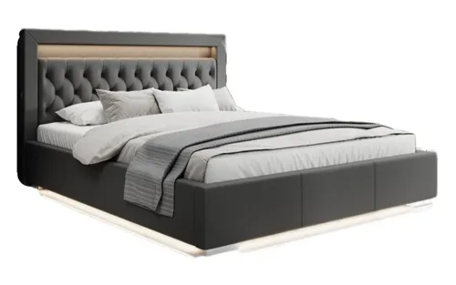 Luxusbetten24 Polsterbett Designer Polsterbett Infinity, inkl. RGB-Beleuchtung, USB-Anschluss und Stauraum