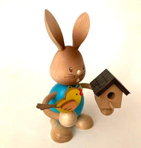Kuhnert Dekofigur Osterhase Stupsi mit Vogelhaus von Kuhnert