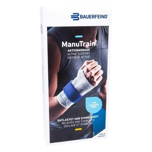 MANUTRAIN Handgelenkbandage links Gr.1 schwarz 1 St