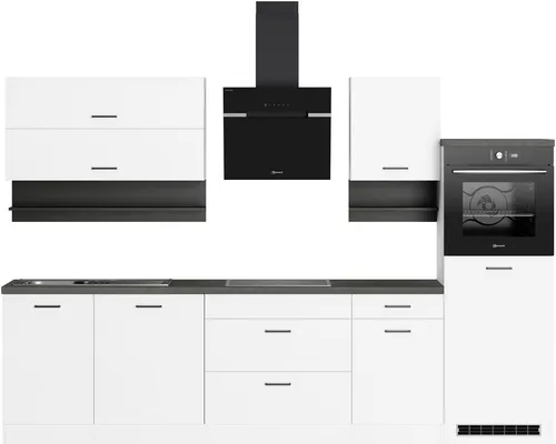 KOCHSTATION Küchenzeile Betty 300 cm mit Bauknecht E-Geräten