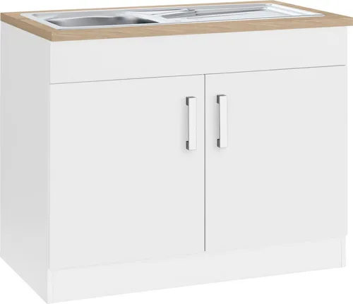 KOCHSTATION Spülenschrank KS-Gera Breite 100 cm in weiß von Kochstation