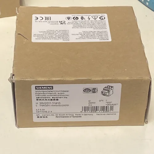 Siemens Sirius 3RV2011-1FA10, Motorschutzschalter für zuverlässigen Schutz - Leistungsschalter mit hoher Zuverlässigkeit und Schutzfunktion für motorbetriebene Anwendungen.