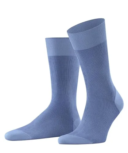 FALKE Herren Socken Fine Shadow M So Baumwolle gemustert 1 Paar, Blau Cornflower Blue 6554, 41-42