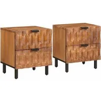 Nachttische aus Mangoholz von vidaXL