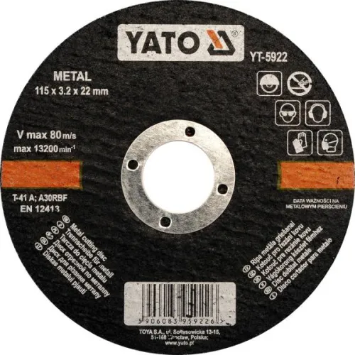 Yato YT-5923 Trennscheibe Metall 125x1,2x22 mm von Sonstige