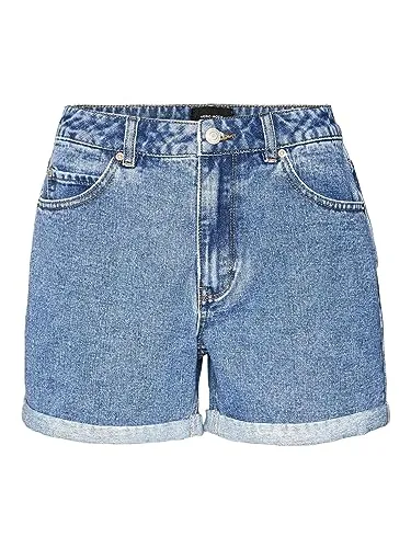 VMZURI HR Loose Shorts Mix NOOS - Damen-Shorts aus hochwertigem Denim, mit hohem Bund und lässigem Loose Fit. Ideal für trendige Looks, egal ob elegant mit Blazer oder entspannt mit Sneakers.