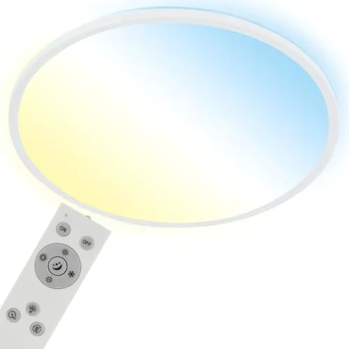 BRILONER LED Deckenlampe mit Fernbedienung - Flache 31W LED Deckenleuchte für Wohnzimmer, einstellbare Farbtemperatur von warmweiß bis kaltweiß und praktische Fernbedienung für einfache Bedienung.