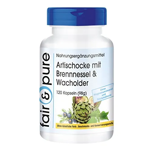 Fair & Pure® - Artischocke mit Brennnessel & Wacholder - 120 Kapseln - vegan