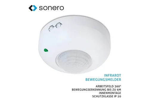 sonero Bewegungsmelder Sonero DeckenInfrarot-Bewegungsmelder X-IM020 - Innenmontage, weiß