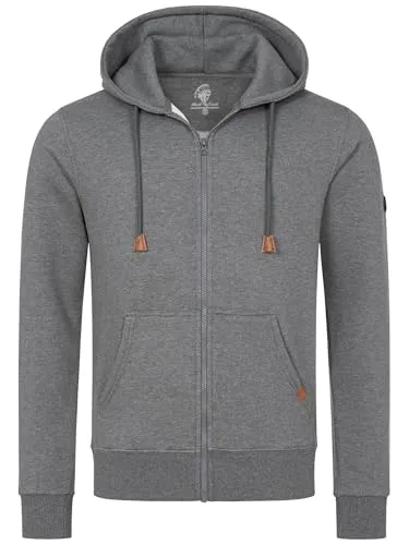 Rock Creek Herren Kapuzenpullover H-392 Dunkelgrau 5XL - Kapuzenpullover für Herren aus weicher Baumwollmischung, mit durchgehendem Reißverschluss und praktischen Seitentaschen – ideal für bequemen Alltag und vielseitige Stylings.
