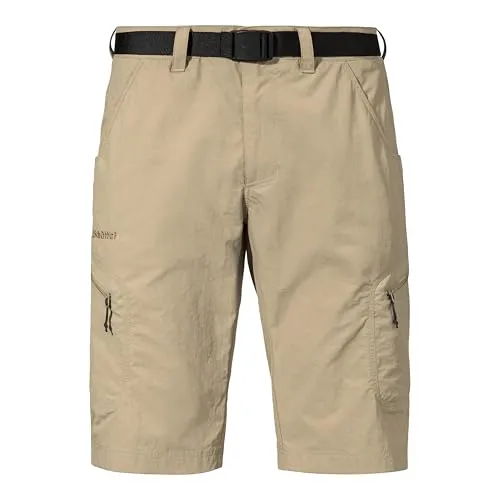 Schöffel Herren Shorts Silvaplana2 Cargos - Brandon Beige, 50 EU - Wanderhosen mit hohem Feuchtigkeitstransport, schnell trocknend und strapazierfähig, ideal für Outdoor-Aktivitäten mit praktischen Oberschenkeltaschen.