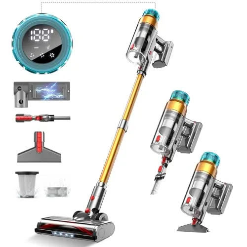 55000Pa Akku Staubsauger 600W mit Wandhalterung