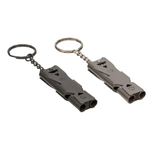 Out of the blue Notfall-Pfeife Schlüsselanhänger in Silber oder grau