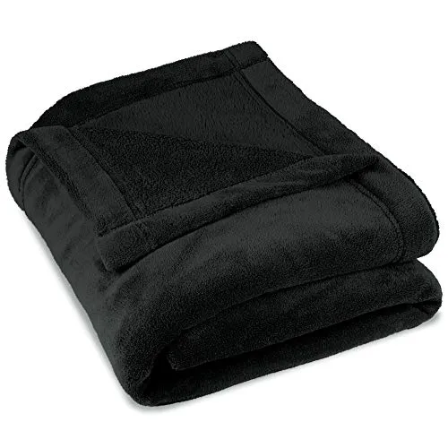 CelinaTex Flauschige Kuscheldecke XXL 220 x 240 cm schwarz