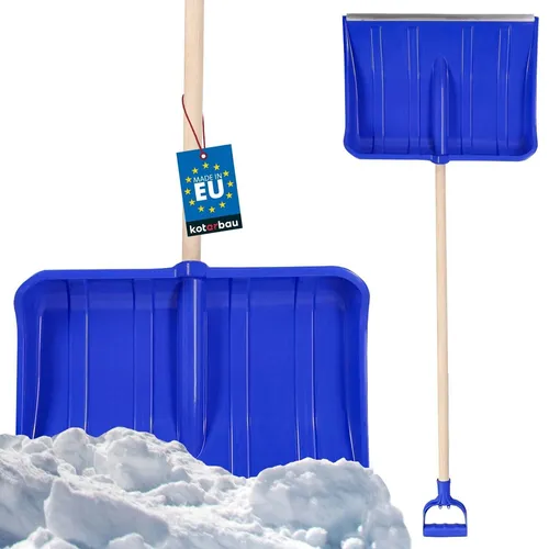 KOTARBAU® Schneeschaufel Kunststoff Schneeschieber Holz Ergonomisch Griff...