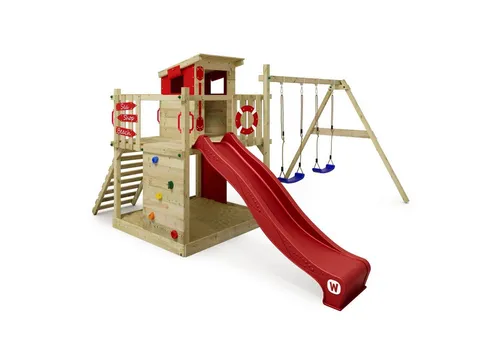 Wickey Spielturm Smart Camp – Kletterturm mit Rutsche, Schaukel & Spielhaus - Schaukel, Kletterwand und Rutsche in einem hochwertigen Spielturm mit 10 Jahren Garantie*, ideal für Kinder ab 3 Jahren.