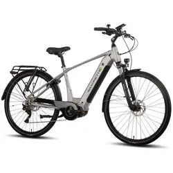 SAXONETTE E-Bike Trekkingrad Quantum Sport - E-Bike für Damen und Herren, ausgestattet mit einem leistungsstarken 540 Wh Mittelmotor für eine Reichweite von bis zu 80 km - ideal für Ausflüge und den Alltag.
