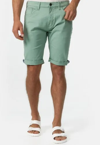 Indicode Herren Jeansshorts Villeurbanne in Granite Green - Bequeme und pflegeleichte Jeansshorts aus elastischer Baumwollmischung für lässige Freizeitlooks. Ideal für warme Tage und vielseitig kombinierbar.