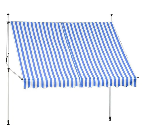 Feel2Home Klemmmarkise LED 150-400 cm – Balkon Sonnenschutz in Beige