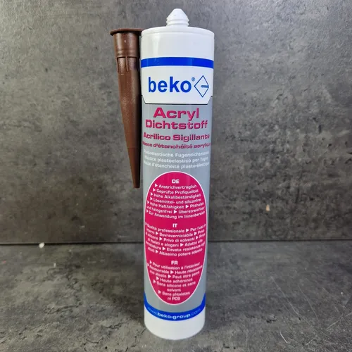 beko® Maler-Acryl-Fugendichtstoff braun 310ml ausfugen Acrylfuge Malerfuge