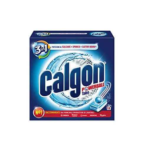 Calgon 2in1 Tabs – Effektiver Wasserenthärter für Waschmaschinen, 15 Stk