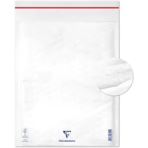 Clairefontaine Luftpolstertaschen 7354C für DIN C4, 270 x 360mm, Typ H, haftklebend, weiß, 10 Stück