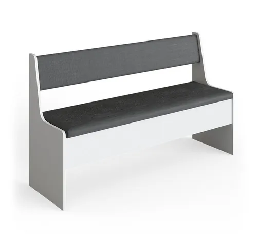 Vicco Sitzbank Roman, Weiß/Anthrazit, 136 x 42 cm in weiß von Vicco