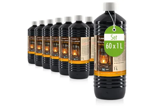 FLAMBIOL® 1 L Hochreines Lampenöl - Zubehör für Leuchten – Kristallklares, geruchsfreies Lampenöl für eine saubere Verbrennung in Öllampen und Fackeln. Ideal für Innen- und Außenbereich.