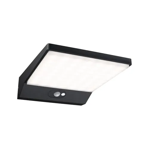 Paulmann 94334 Ronas Solar-Wandlampe 5W - Lampen: Solar-Wandleuchte mit 5 Watt, erzeugt warmweißes Licht und schaltet sich dank Bewegungsmelder automatisch ein – ideal für Eingangsbereiche.