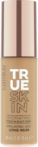 Catrice Foundation True Skin Hydrating Foundation - Langhaltendes Make-up mit aufbaubarer Deckkraft für ein natürlich mattes Finish. Die vegane Formel sorgt für ein leichtes Tragegefühl und intensive Feuchtigkeit.