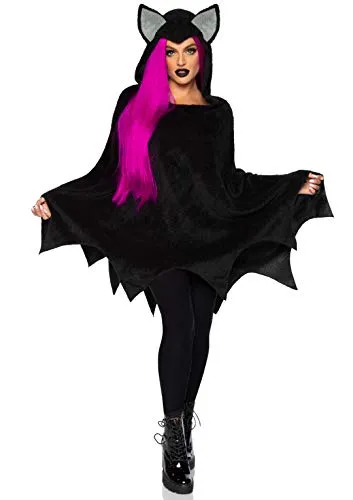 Leg Avenue Bat Poncho, Schwarz - Verführerisches Kostüm - Erotische Kostüme für Damen, weiches und leichtes Material für höchsten Tragekomfort und Atmungsaktivität.