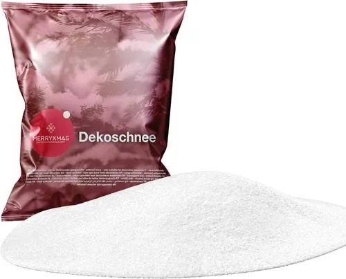 MerryXmas Streudeko Kunstschnee - täuschend echt - ca. 1000 ml -flauschig Weihnachten Deko, (Packung 1-tlg)