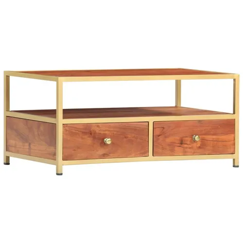 The Living Store Couchtisch 90 x 50 x 40 cm aus massivem Akazienholz